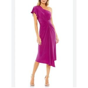Mac Duggal One Sleeve Knotted Detail Formal Dress